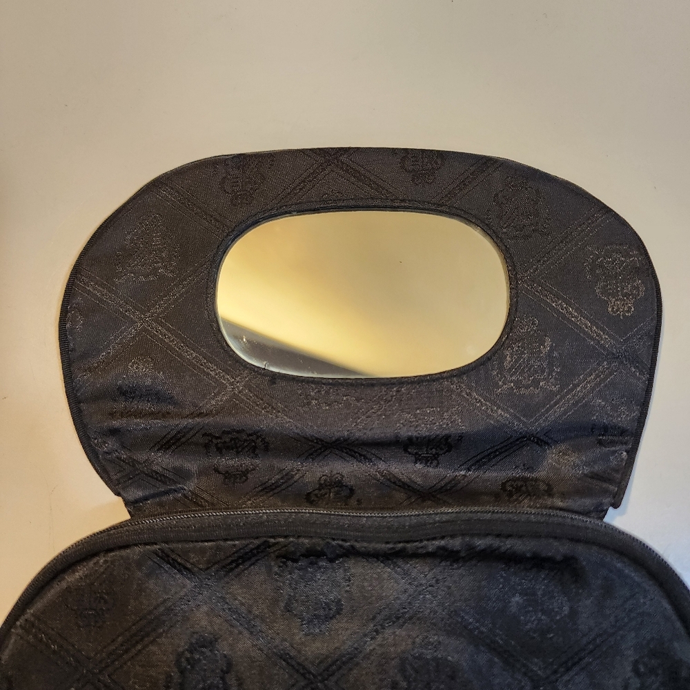 Princess Marcela Borchese Black Quilted Cosmetic Pouch With Mirror - Picture 7 of 11